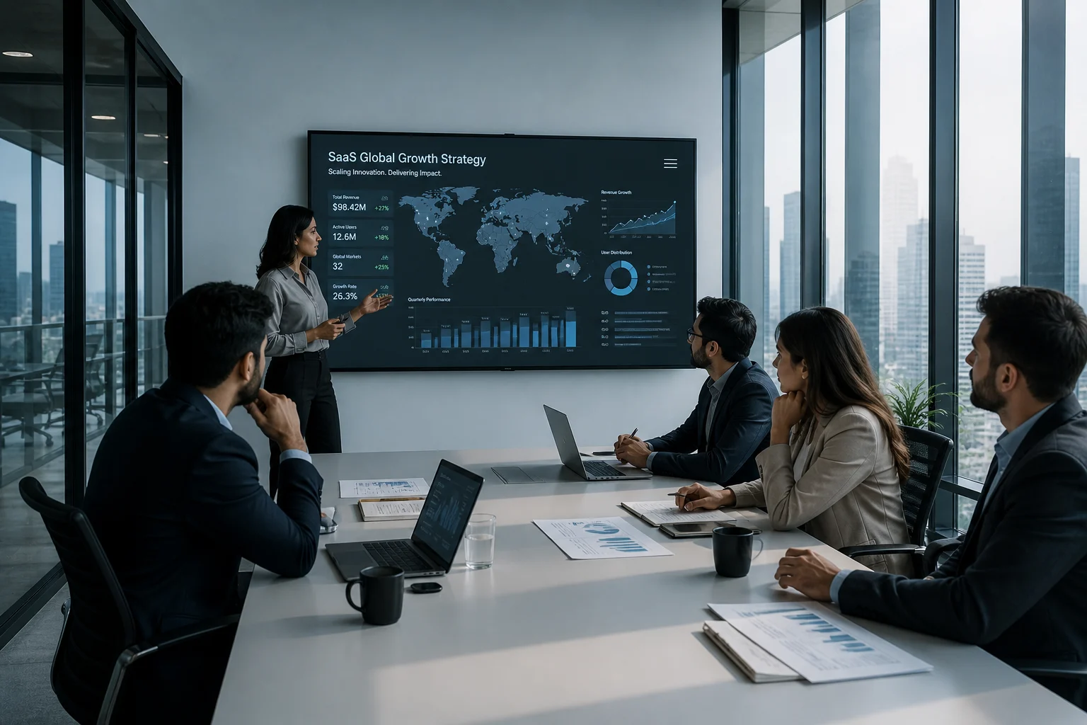 Data visualization on laptop